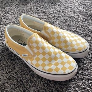 yellow checkered vans